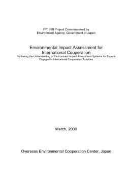 Environmental Impact Assessment for International Cooperation