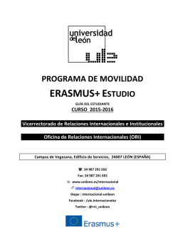 Guía Programa ERASMUS+ Estudio