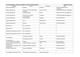 IES GUADALERZAS. LISTADO DE LIBROS DE TEXTO DE