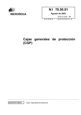 Cajas generales de protección (CGP) N I  76.50.01