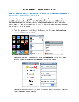 Setting Up CUNET Email with iPhone or iPad