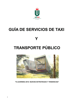 guía de servicios de taxi y transporte público