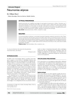 Neumonías atípicas - Revista Neumología Pediátrica