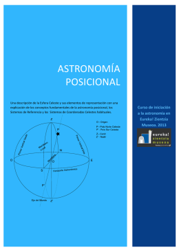 astronomía posicional - Eureka! Zientzia Museoa