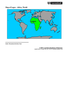 Map of Lagos - Africa, World