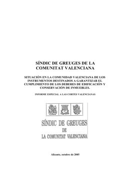 Situación en la Comunidad Valenciana de los instrumentos