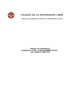 COL E GI O DE L A  UNI V E RS I DAD L I BRE