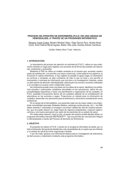 PROCESO DE ATENCIÓN DE ENFERMERÍA (P.A.E.) EN UNA