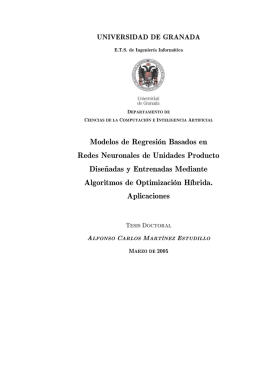 Modelos de Regresión Basados en Redes Neuronales de Unidades