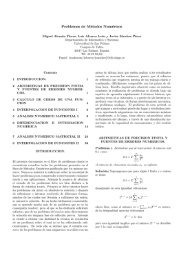 Problemas de Métodos Numéricos