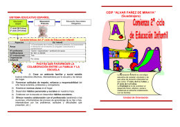 Comienzo de Educación Infantil