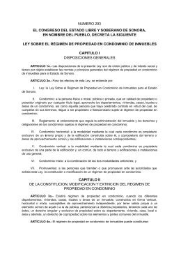 Ley sobre el Régimen de Propiedad en Condominio de Inmuebles