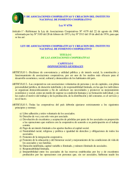 Ley de Asociaciones Cooperativas