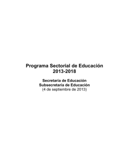 Programa Sectorial de Educación.