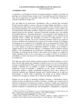 instituciones colombianas en el siglo