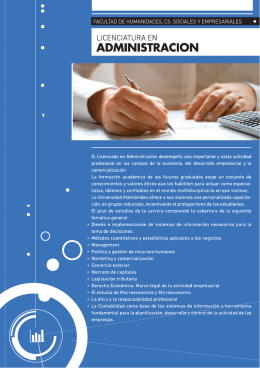 LICENCIATURA EN ADMINISTRACIÓN