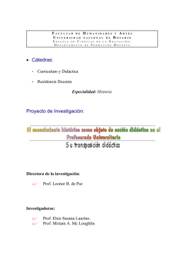 S u transposición didáctica