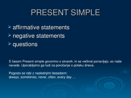 present simple