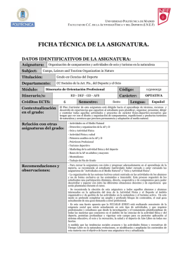 Organización de Campamentos y - INEF