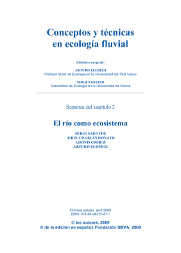 CONCEPTOS Y TECNICAS EN ECOLOGIA FLUVIAL. CAP. 2