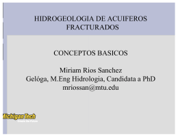 Hidrogeologia de acuiferos fracturados: Conceptos basicos
