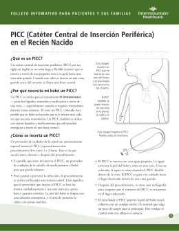 PICC (Catéter Central de Inserción Periférica) en el Recién Nacido