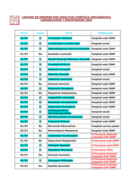 LISTADO DE ERRORES POR SIMILITUD FONÉTICA