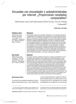 Encuestas con encuestador y autoadministradas por internet