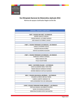 5ta Olimpiada Nacional de Matemática Aplicada 2016