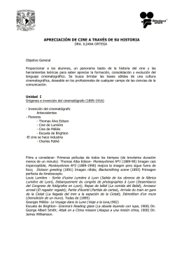 APRECIACIÓN DE CINE A TRAVÉS DE SU HISTORIA
