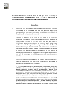 1 Resolución del Ararteko, de 27 de marzo de 2007, por la que se