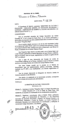 santa rosa, "-ïi dic 2[ii4 - Repositorio Cultura y Educación
