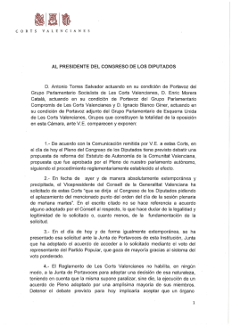 AL PRESIDENTE DEL CONGRESO DE LOS