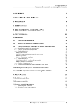 Actuaciones sobre Dominio Público Hidráulico