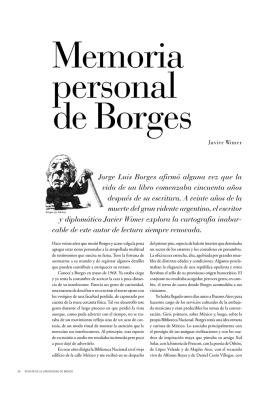 Memoria personal de Borges - Revista de la Universidad de México