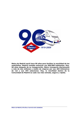 Metro de Madrid, 90 años al servicio del ciudadano