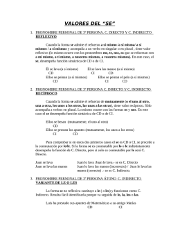 Valores del se (Bachillerato)