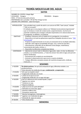 teoría molecular del agua