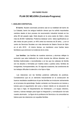 PLAN DE MEJORA (Contrato-Programa)