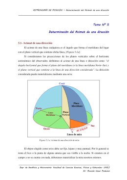 Tema N° 5 Determinación del Acimut de una dirección
