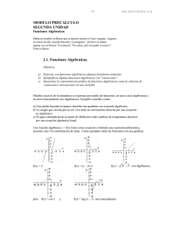 2.1. Funciones Algebraicas.