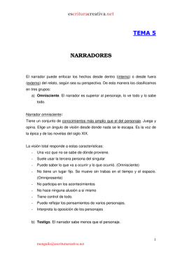 escrituracreativa.net TEMA 5 NARRADORES