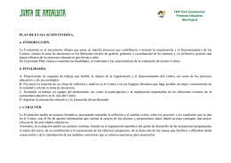 CEIP Clara Campoamor Proyecto Educativo (Bormujos) PLAN DE