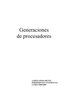 Generaciones de procesadores