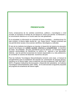 Reglamento de Inglés - Instituto Tecnológico Superior de Zapopan