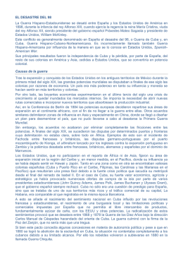 EL DESASTRE DEL 98 La Guerra Hispano