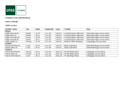 HORARIOS CUID SEMIPRESENCIAL UNED A CORUÑA CURSO