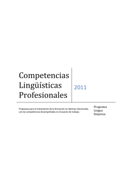 Competencias Lingüísticas Profesionales
