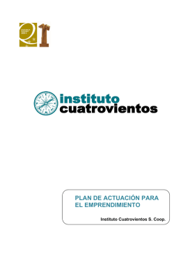PLAN DE ACTUACIÓN PARA EL EMPRENDIMIENTO