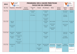 calendario 2016 - Facultad de Ciencias